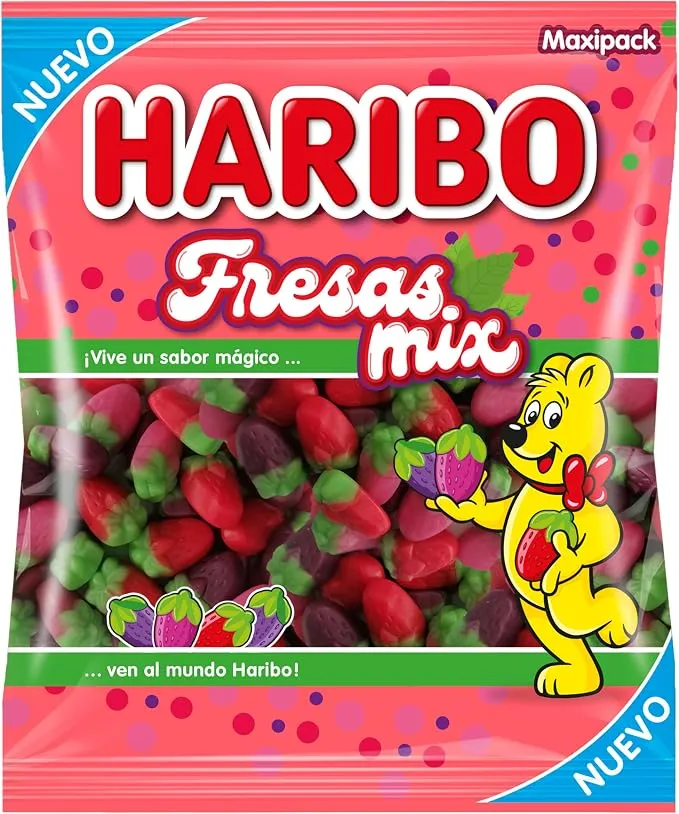 Haribo Fresas Mix 1kg - Deliciosas Gominolas para Compartir