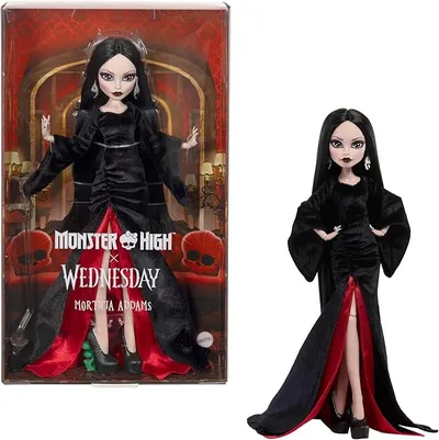 Monster High x Miércoles Muñeca Coleccionable de Morticia Addams