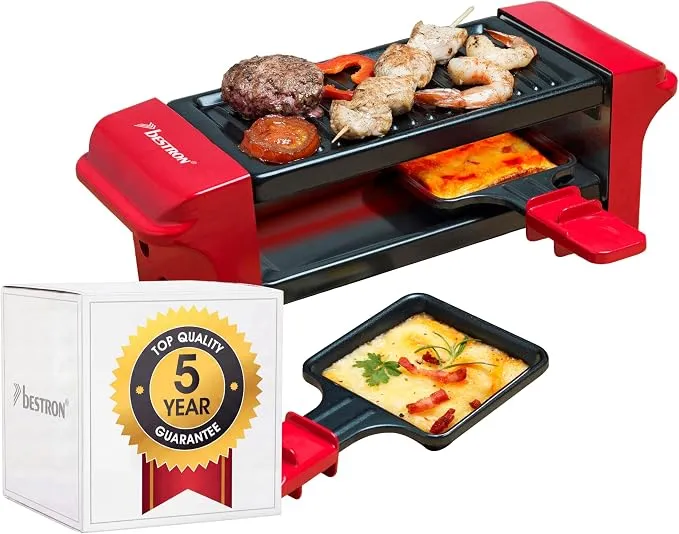 Mini Raclette Bestron para 1-2 personas, ideal para cenas íntimas