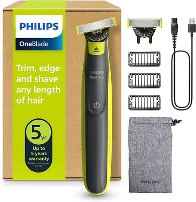 Recortadora Philips OneBlade QP2724 con 2 Cuchillas 360 y 3 Peines