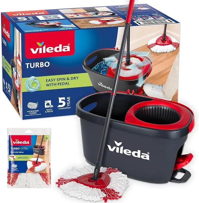 Fregona Vileda Turbo Juego Completo para Limpieza Eficiente del Hogar