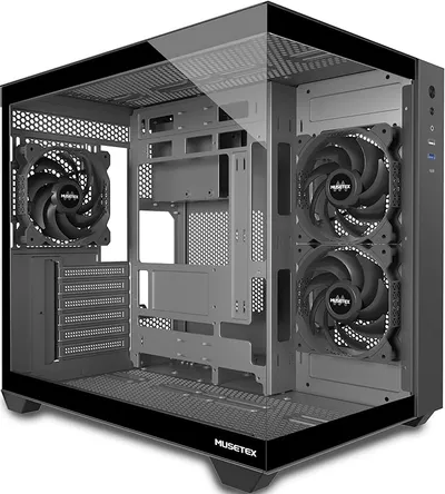 Caja PC ATX Soporte 360MM RAD 270° Vista Completa Cristal Templado