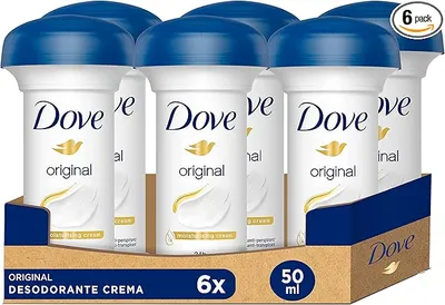 Dove Desodorante en Crema Antitranspirante Original 50ml, 6 Unidades