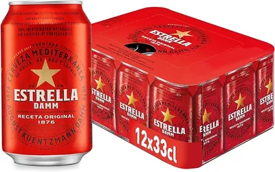 Pack 12 latas Cerveza Estrella Damm