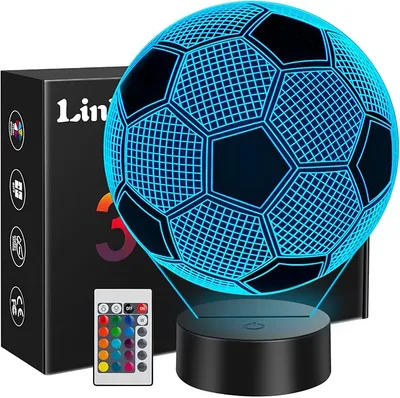Linkax Luz Nocturna 3D Fútbol Infantil