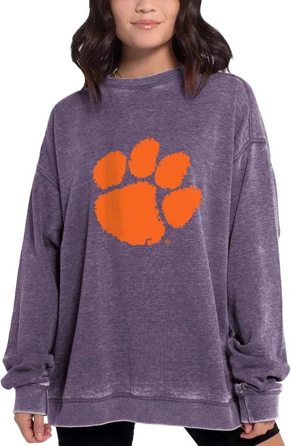 Sudadera ChickaD NCAA Mujer Diseño Burnout Oficial Hecha en USA