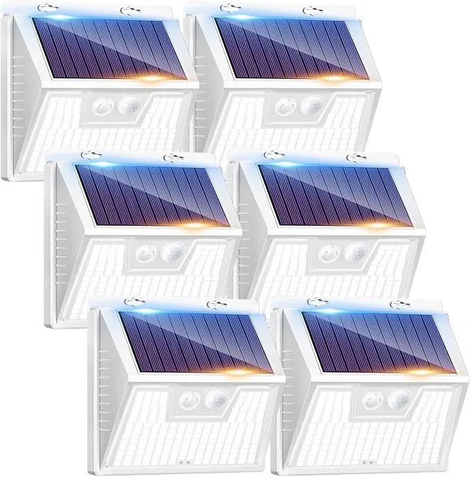 Pack 6 Luces Solares Kolpop con 140 LED y Sensor de Movimiento