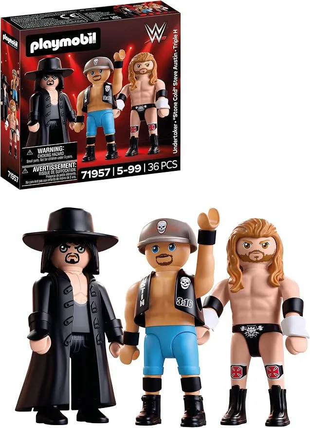 Set Figuras WWE Attitude Era: Undertaker, Stone Cold y Triple H