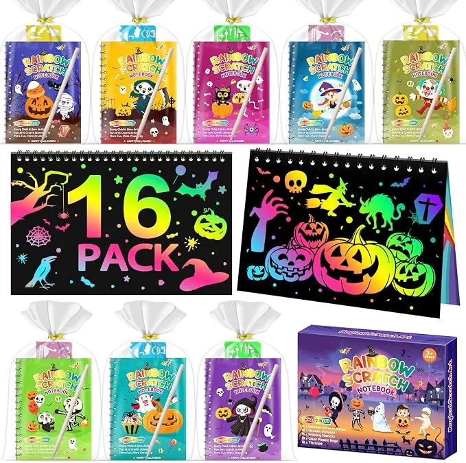 Lote de 24 Kits de Scratch Art para Niños - Ideal para Fiestas y Regalos Escolares