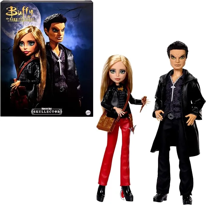 Monster High Skullector Pack de 2 Muñecas Coleccionista Buffy y Ángel