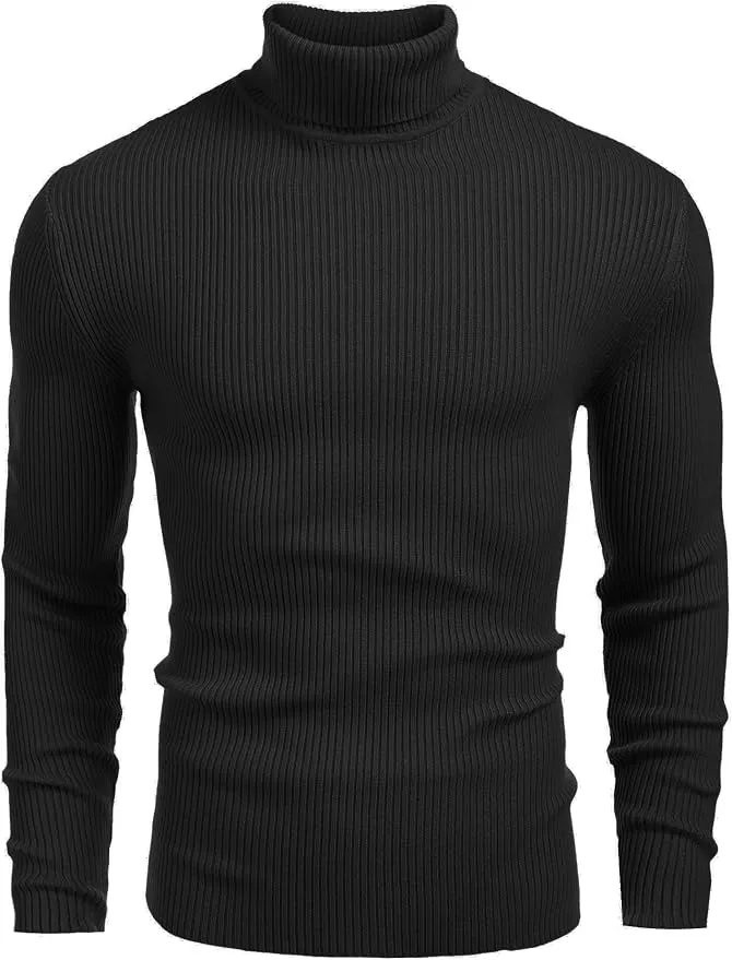 Suéter Clásico COOFANDY de Punto con Cuello Alto para Hombre