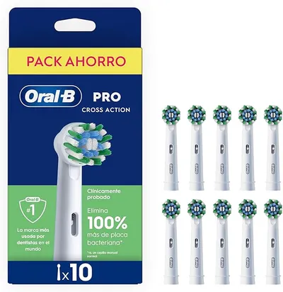 Oral-B Pro CrossAction Cabezales de Recambio Originales, Pack de 10