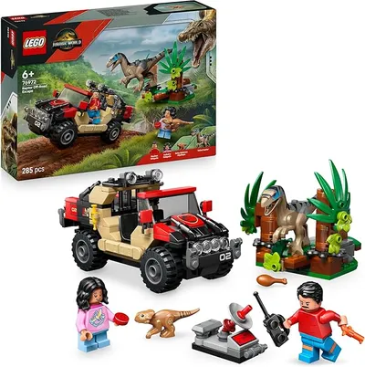 LEGO Jurassic World Huida en Todoterreno y Raptor al Acecho
