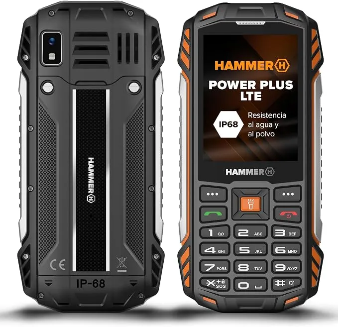 Hammer H Power Plus LTE: Teléfono Móvil Resistente para Exteriores con Gran Batería