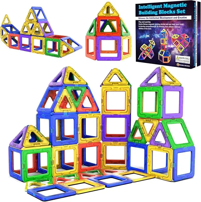 Desire Deluxe Juguete de Bloques Magnéticos Educativos STEM para Niños (40 Piezas)