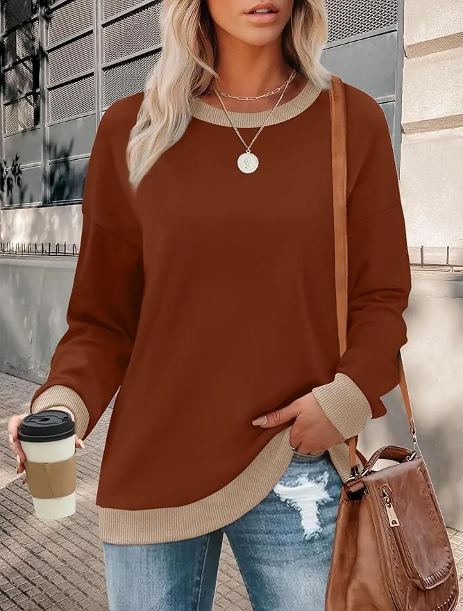 Sudadera para mujer cuello redondo manga larga
