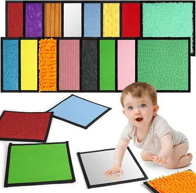 Vicloon Alfombrillas Sensoriales para Niños - Pack 16 Piezas Texturizadas