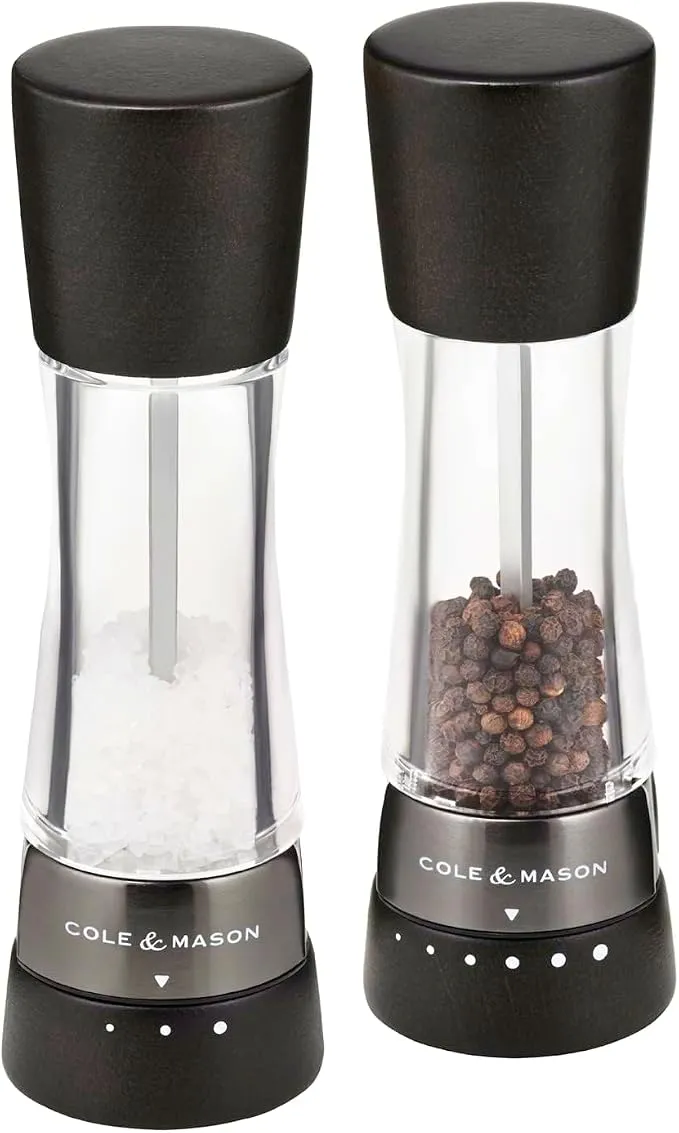 Cole & Mason H332293 Derwent Molinillos de Sal y Pimienta - Madera Negra, 190mm
