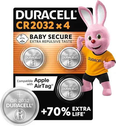 Paquete de 4 pilas Duracell CR2032