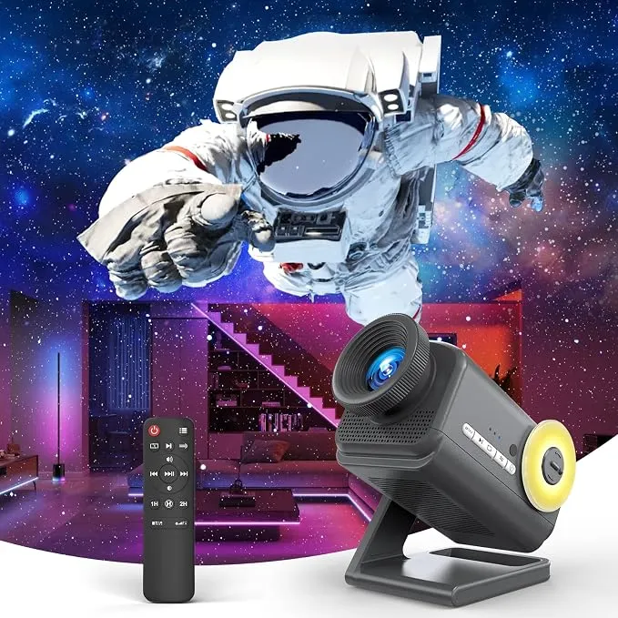 Proyector Estrellas Galaxia 3D Anysun con Bluetooth, 60 Temas y Mando a Distancia