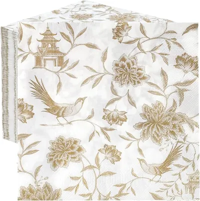 Table Fun Servilletas Papel Chinoiserie Doradas 100uds