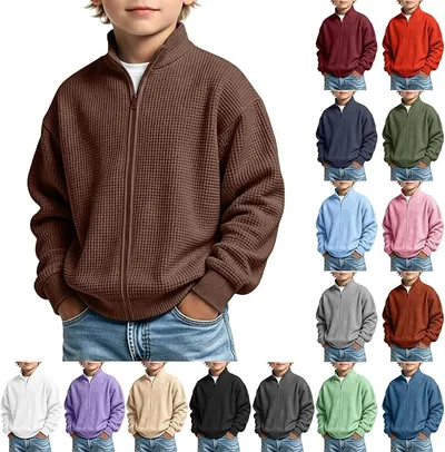 Sudadera infantil con cremallera y cuello alto de Koala Kids