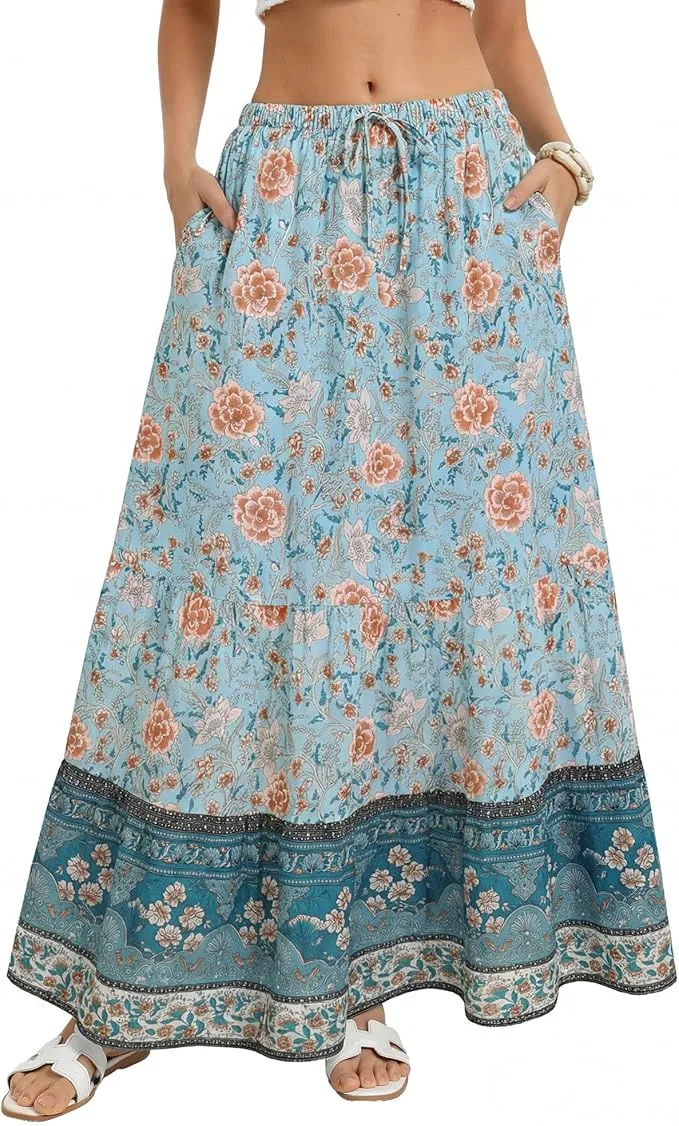Kate Kasin Falda de flores para mujer