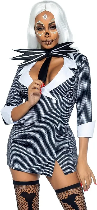 Leg Avenue Traje de Fantasma y Esqueleto para Mujer - Talla Grande
