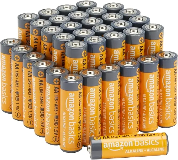 Lote 36 Pilas Alcalinas AA Amazon Basics Alto Rendimiento