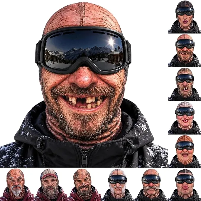 Pasamontañas Realista con Diseño de Cara - Ideal para Cosplay y Festividades