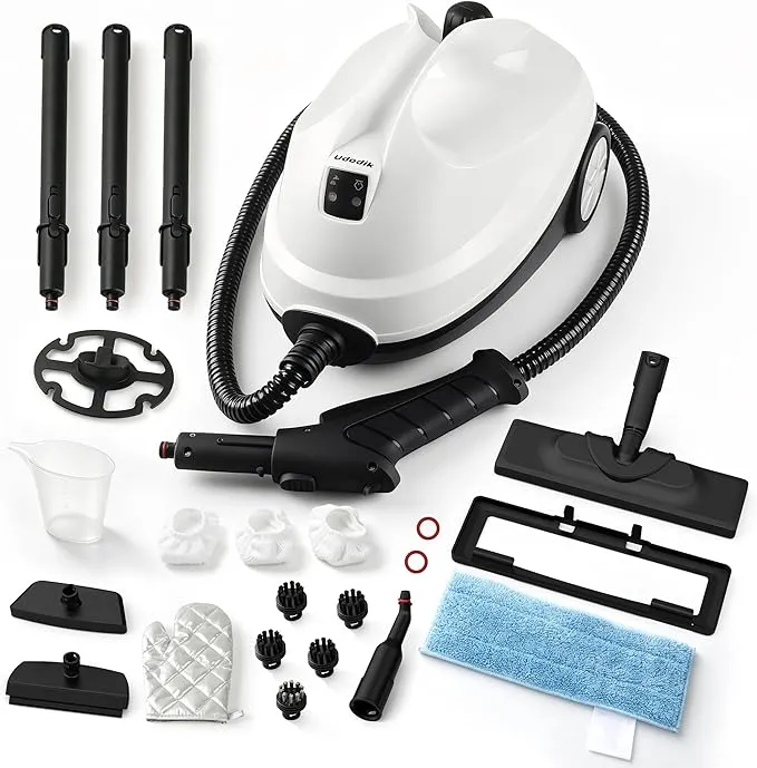 Udodik Limpiador a Vapor con 20 Accesorios para Limpieza del Hogar