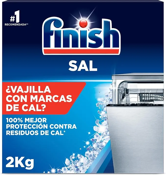 Finish Sal para Lavavajillas con Función Antical - Pack Alto Rendimiento 2kg