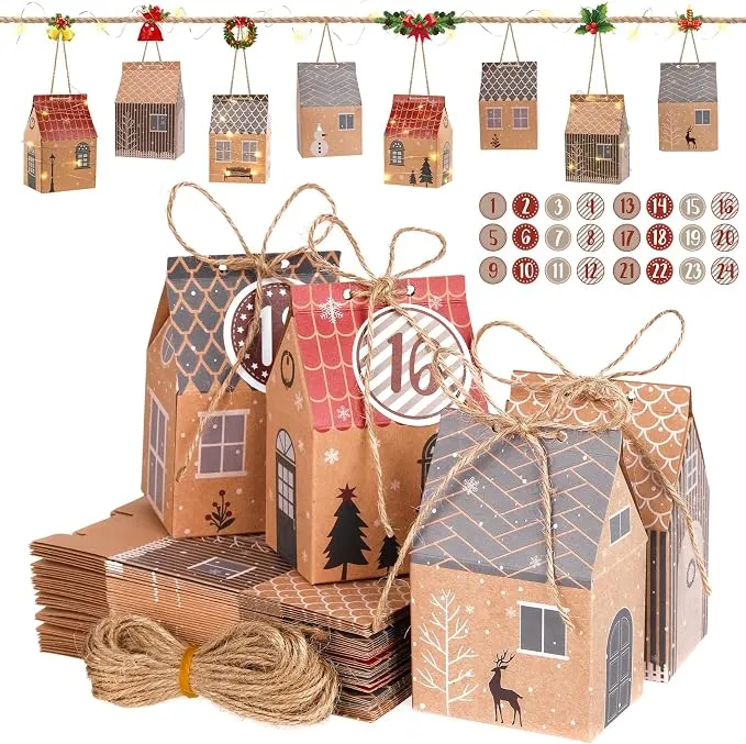 Calendario de Adviento DIY "I LOVE MOM" para rellenar - Decoración Navideña Personalizada
