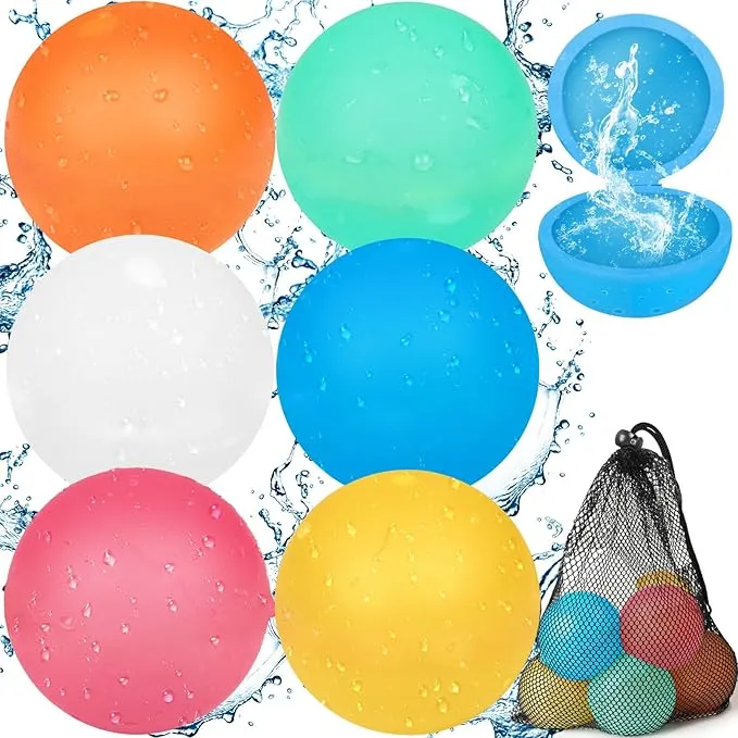 6 Piezas Globos de Agua Reutilizables