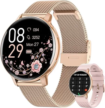 Oliimptek Reloj Inteligente Mujer Android iOS Oro Rosa