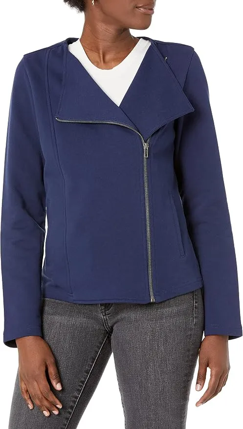 The Drop Chaqueta Motera de Punto para Mujer