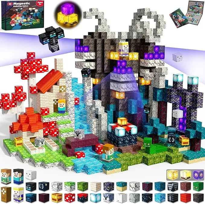 Magneverse Bloques Magnéticos Construcción Niños 200 Piezas - Aventura Bosque Crepuscular
