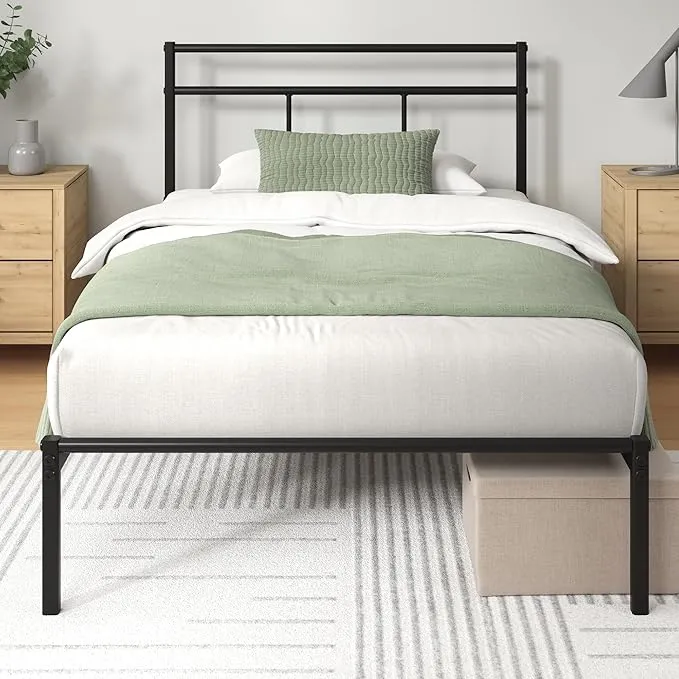 Zinus Estructura de Cama Metálica 200x90 cm con Somier Integrado