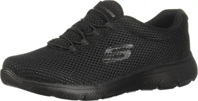Skechers Mujer Summits Trainer, Black Mesh/ Trim, 40 EU