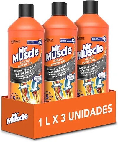 Desatascador Mr Muscle 1L Pack x3
