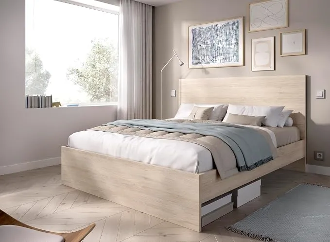 Cama DEKIT Grupo RIMOBEL Lago para Dormitorio - Estilo Natural