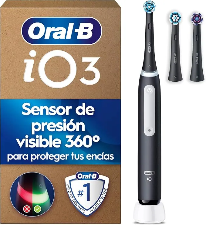 Cepillo de dientes eléctrico Oral-B iO 3 con 3 modos y 3 cabezales
