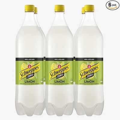 Schweppes Limón Zero - Pack de 6 botellas de refresco