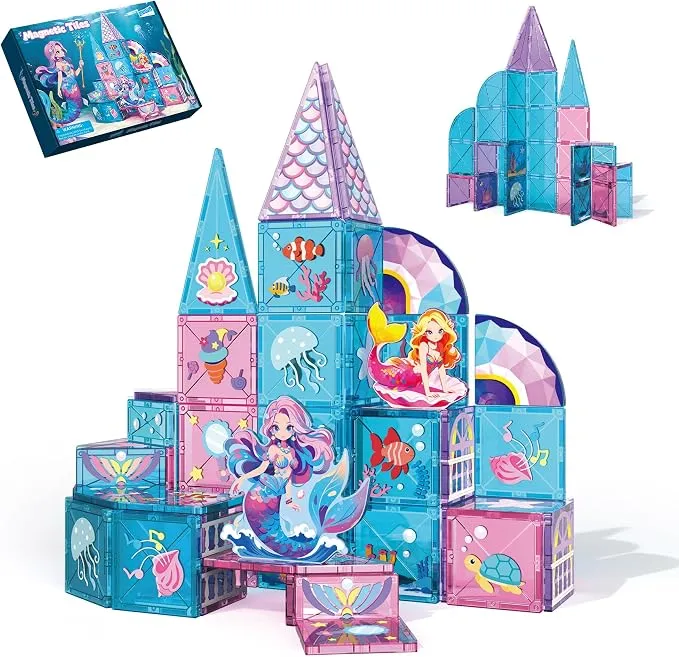 Set Construcción Magnética Sirena 51 Piezas