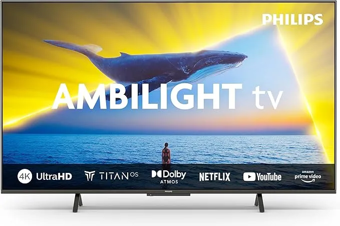 Philips Ambilight 55PUS8109 Smart TV 4K LED 55" con Titan OS y Dolby Atmos