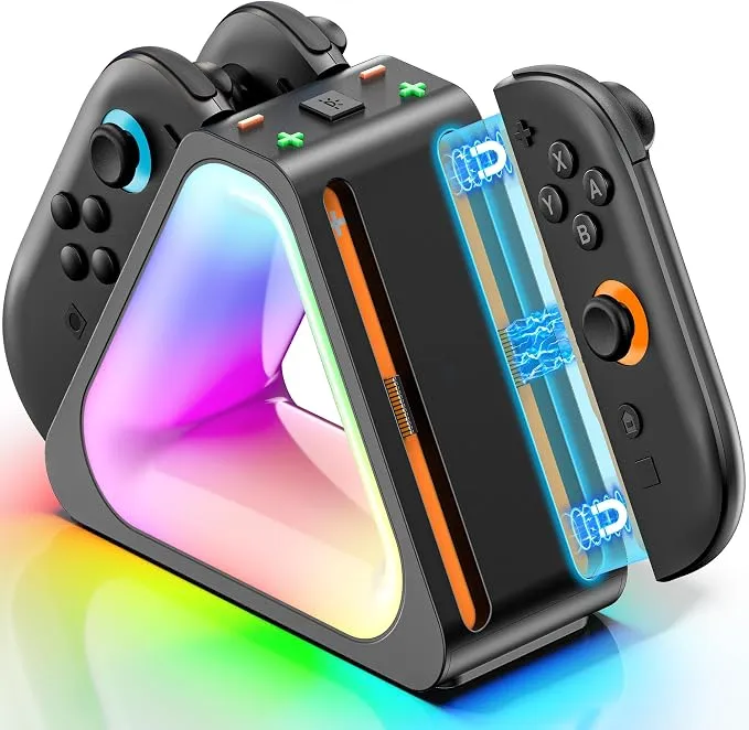 Base de Carga RGB Magnética para Joy-Con 2 Nintendo Switch