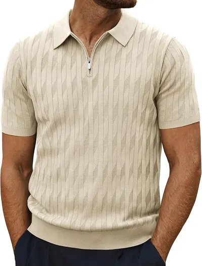 Polo PJ PAUL JONES de Hombre Punto Acanalado Estilo Retro