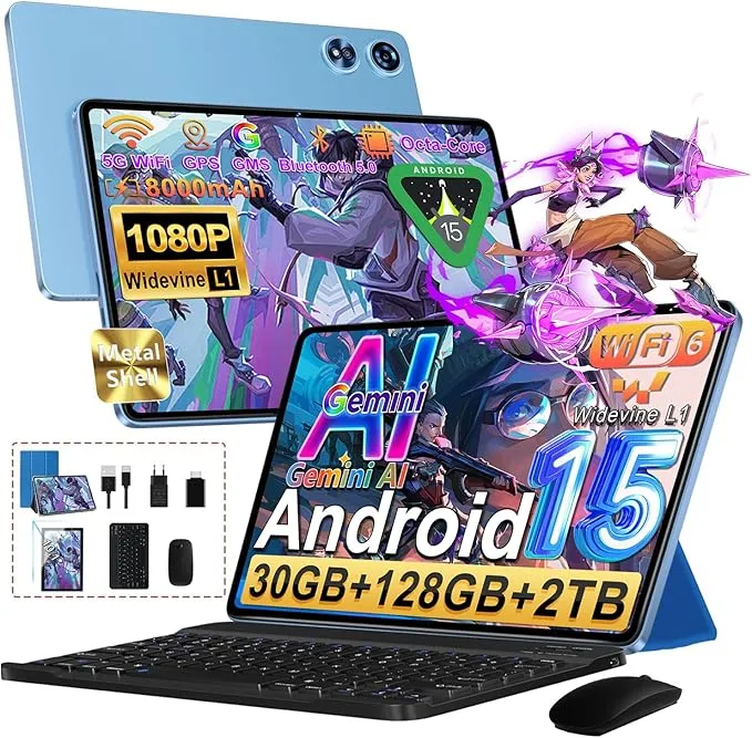 Tablet Android 15 Octa-Core 2.0 GHz