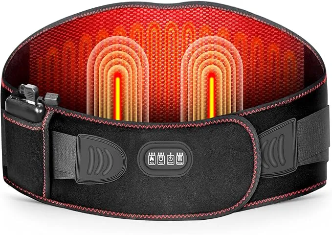 Cinturón Lumbar Inalámbrico con Calor y Masaje Ajustable