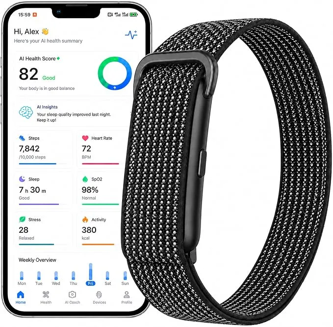 Pulsera de Actividad Inteligente Sin Pantalla, 176+ Modos Deportivos